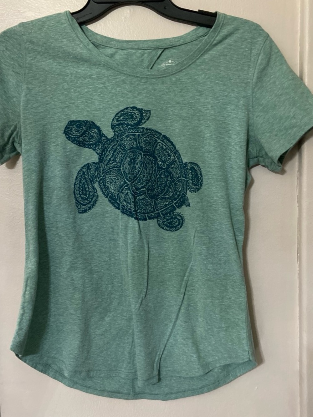 St. John's Bay Sea Turtle Graphic Tee - Teal and Navy
